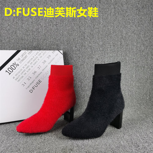 DFUSE迪芙斯女鞋弹力瘦瘦靴单靴