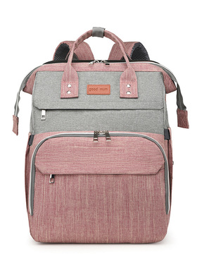 新款大容量双肩背包宝妈外出母婴包防水待产背包折叠婴儿床妈咪包