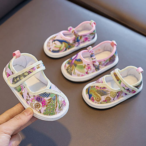 女童手工千层底布鞋公主鞋子春秋