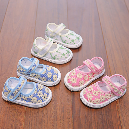 女童1-4岁手工千层底公主布鞋