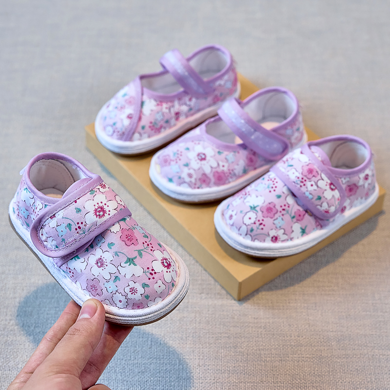儿童手工布鞋1-7岁2老北京千层底女童宝宝学步单鞋软底公主防滑春