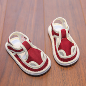 儿童1 夏 千层底小童学步鞋 3岁2手工布凉鞋 男女童婴儿软底宝宝布鞋