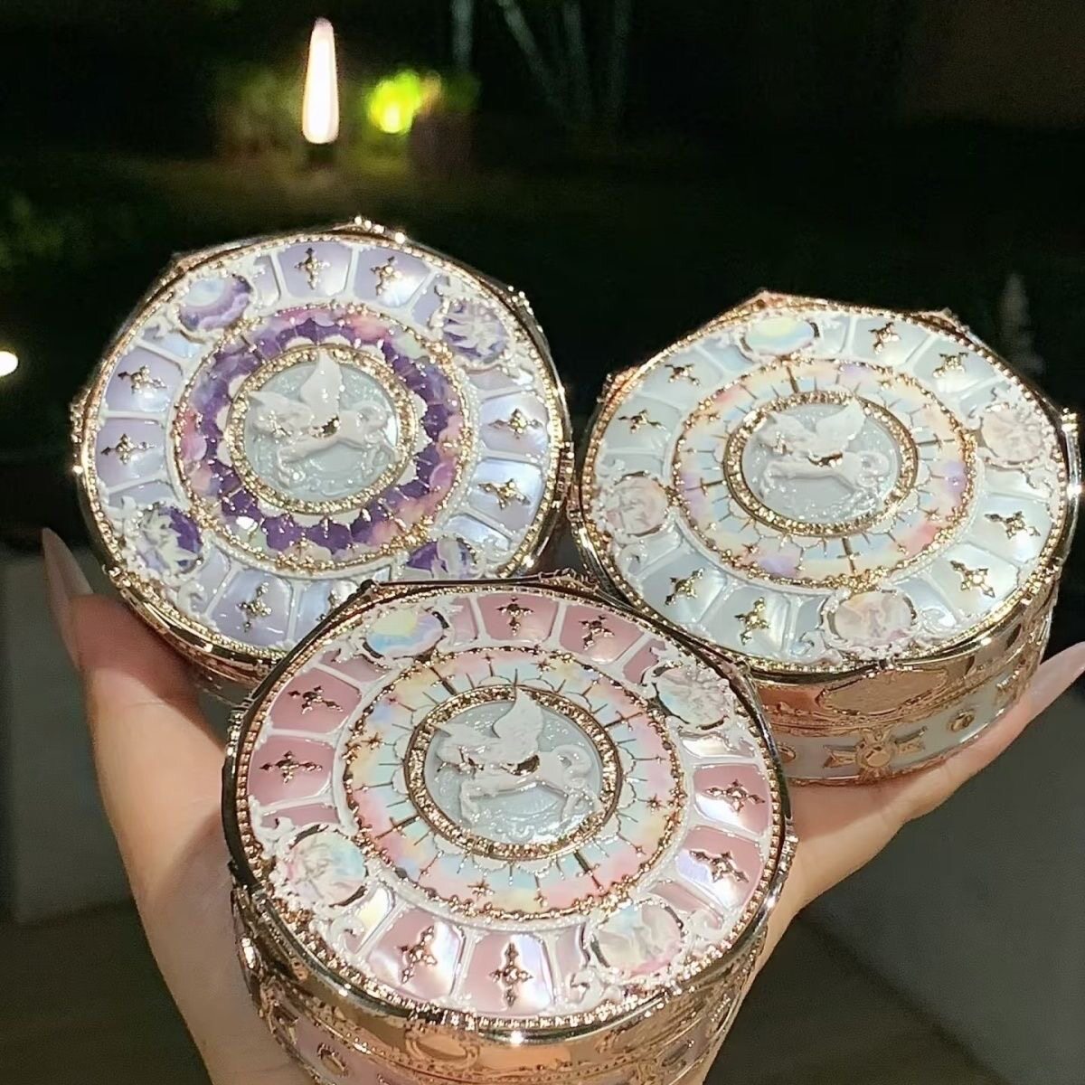 新品花知晓骑士独角兽云朵蜜粉清透贴肤柔雾肌