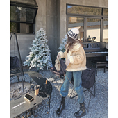 新款 女高腰直筒裤 加绒窄版 小个子2025冬季 牛仔裤 宽松牛仔裤 阔腿裤