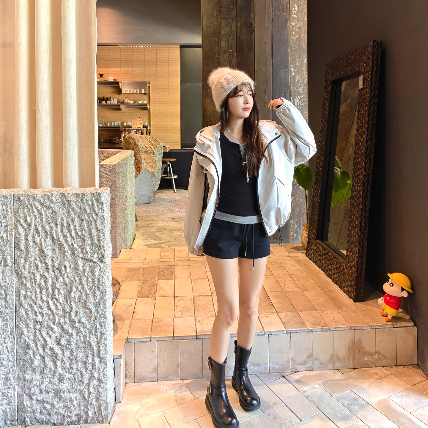 冲锋衣外套女休闲百搭连帽短外套