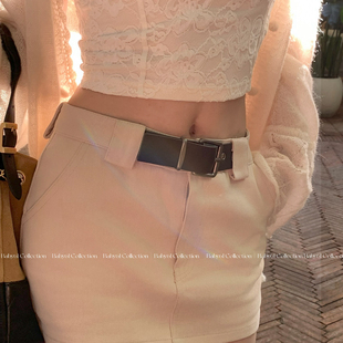 美拉德色系复古皮带扣显瘦优雅A字半身裙 siren Baby61 office