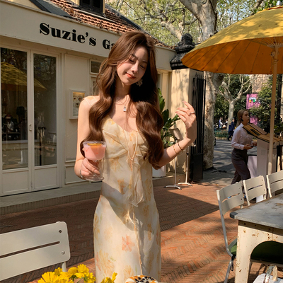 Baby61【缪斯花语】优雅南法显瘦茶歇碎花荷叶边小鱼尾连衣裙女新