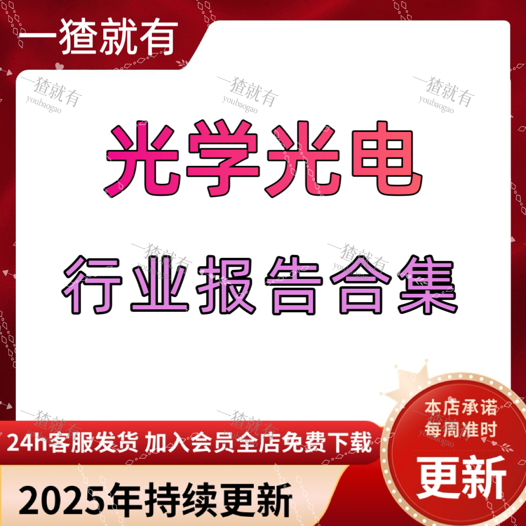 2025年光电光学产业链行业报告合集 光学光电解决方案 商业计划书
