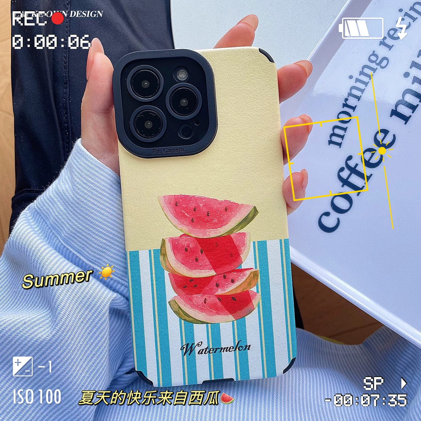 吃西瓜啊。夏天西瓜手机壳适用华为荣耀400p80Ultra苹果16promax全包防摔oppoReno14小米15红米K80note12