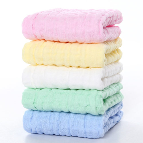 30*30cm Plain Six Layer Towel Baby Wash Towel Baby Handkerch