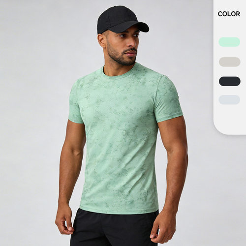 2026 Nylon Printed Quick-drying T-shirt Men's Running Quick-