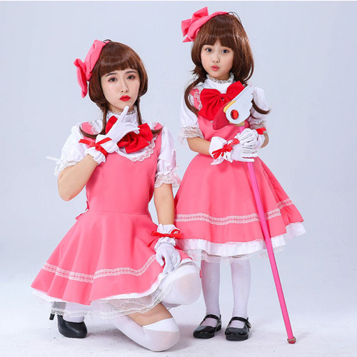 Girls Pink Card Captor Sakura Kinomoto Sakura Princess Dress