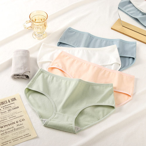 Women's Underwear Pure tton mbed tton Bottom Solid lor Simpl