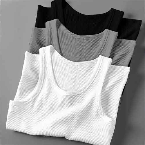 Men's Threaded Vest Gym Vest Dress Sretch Slim-fit Waistcoat