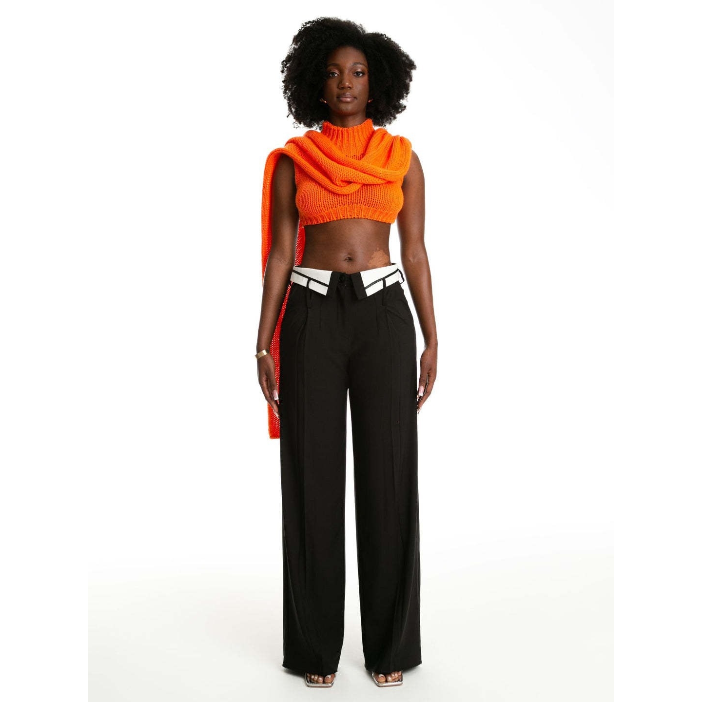 春季美式复古垂感女士西装裤感宽松显瘦翻领设计直筒阔腿裤子ins