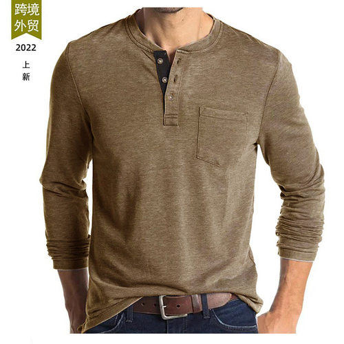 Men's Crewneck T-shirt Men's T-shirt Henry llar