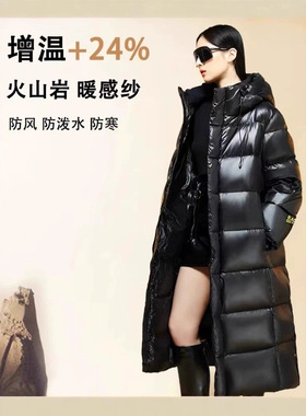 Gold Extended Style High-end Goose Down Jacket For Women, Hi