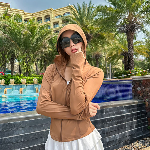 Slim Yoga  Vinyl Sun Protection Clothing For Women Upf50 + C