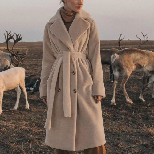 2026 Mink Velvet Jacket Women's Extra Long Fake Rabbit Fur B
