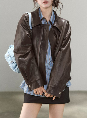 A Small Wild Berry American Brown High-end Jacket For Women
