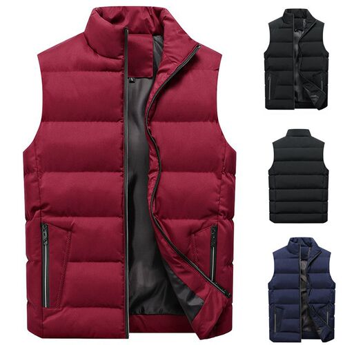 Large Size Boys Men's Thickened Warm Vest Station Dress Casu