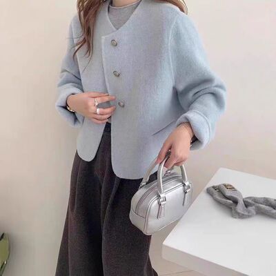 2026 French Style Double-sided Wool at For Women Small Doubl