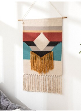 Ins Tapestry Tassel Handmade Woven tton Hanging Picture Bedr