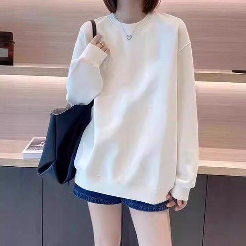 2026 Fire Solid lor Round Neck Women's Oversize Jacket Loose