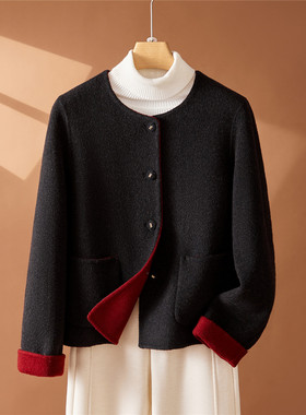 2026 at Small Style Wool at Solid lor Single Breasted Short