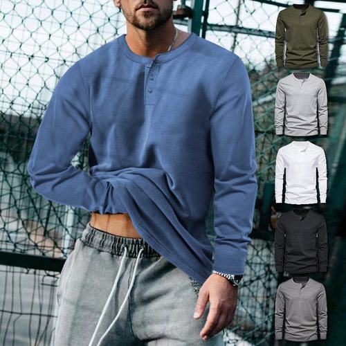 2026 Clothing Men's T-shirt Men's Henry Shirt
