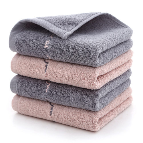 Absorbent uple Towel tton Adult Wash e Towel Embroidered Log