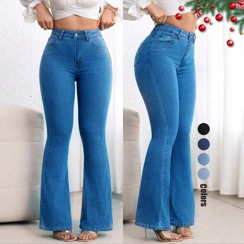 Sretch Slim Solid lor Women's Pants Butt  High Waist Bootcut