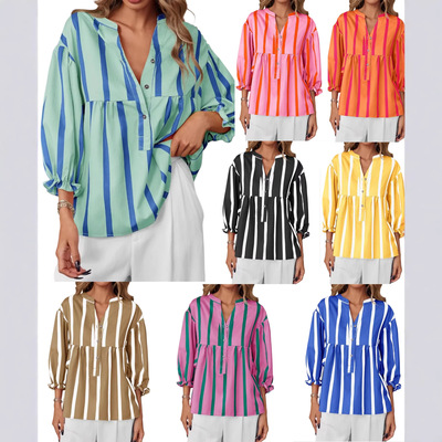 Spot 2026tk Women's Fashion Casual Loose Hundred Towers Stri
