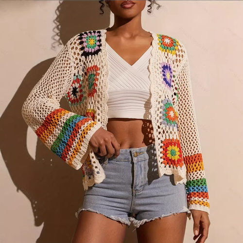 Handmade Crochet Knitted at Women’s Ethnic-style Vintage Ho