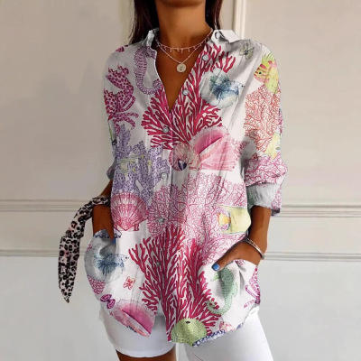 2026 Women's Long, Trendy Half-sleeve Floral Print Short-sle