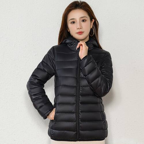 Women's Short Lightweight tton-padded Jacket Large Size Slim