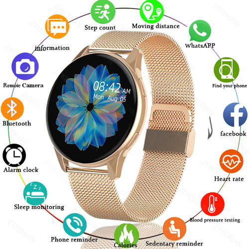 2023 Smart Watch Round Women Waterproof Smartwatch Men Women