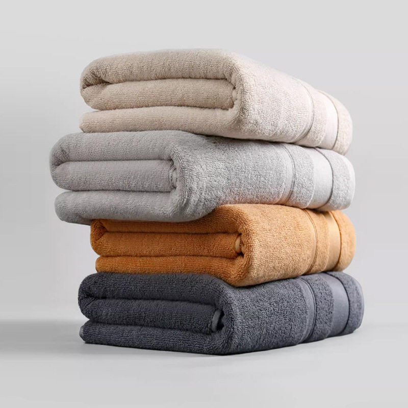 Large Size Bath Towel Absorbent Unisex tton Thickened Large图片