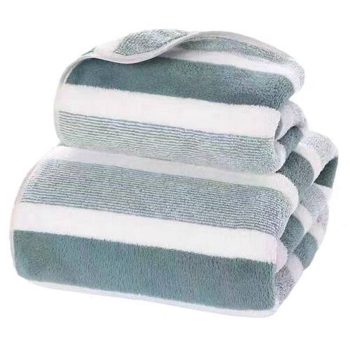 Tri-color Striped Bath Towel, Household Bath Towel Made Of r