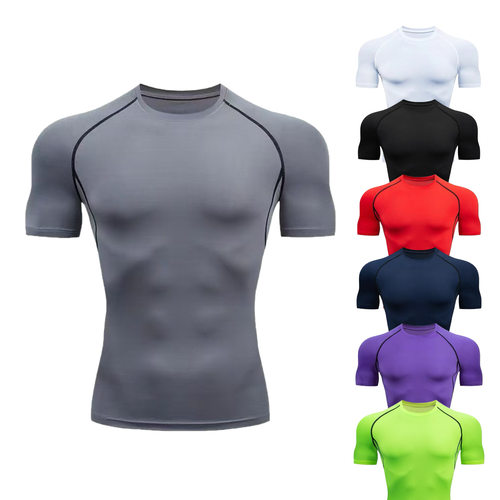 Men's T-shirt Crewneck Short Sleeve Training Running Fitness