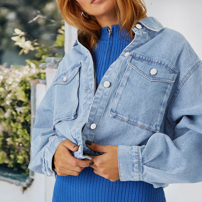 Zt60421 Traceable  Denim Jacket Off-color at For Women