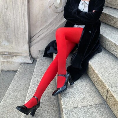 Best Year Stockings For Women, Bright Red Pantyhose, Wedding