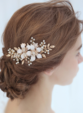 rendy Wedding Hair Accessories Hair Comb Pearl Headdress Bri