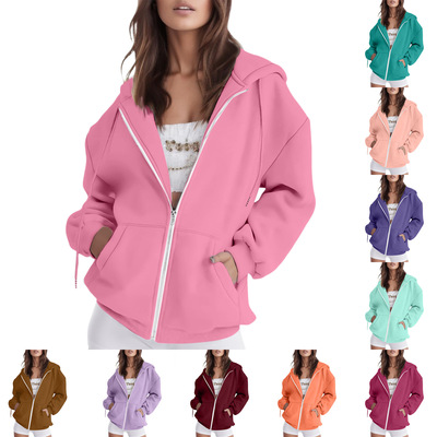 Women's Cute Hoodie Teen Girls Jacket Oversized Sweatshirt C