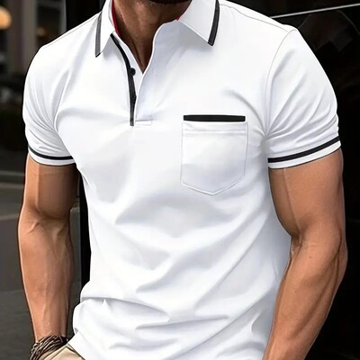 Ins 2026  Men’s Sports  Shirt With Buttoned Pocket, Quick-d