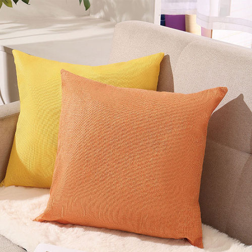 Home Modern Simple Solid lor Linen  Case Square Living Room