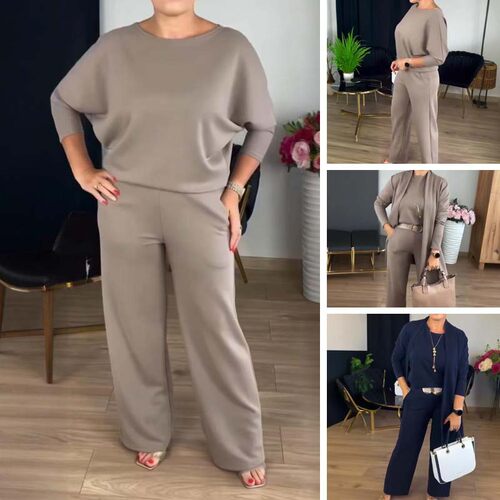 2025 Station Women's Solid lor Round Neck Belt mfort Pants S