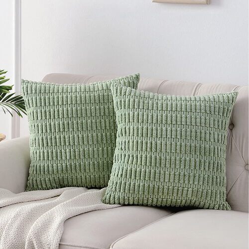 Solid lor Plush Double-sided  Case rduroy Wheat Grain Cushio