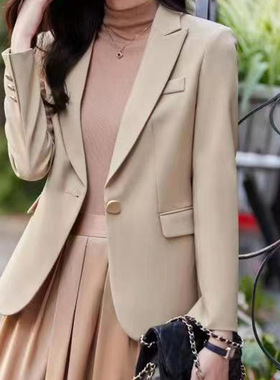 2026 Single-breasted Slim-fit Slim-fit at Women's Texted Cas