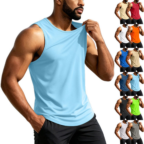 Sleeveless T-shirt Men's Outdoor Training Fitness Loose Brea